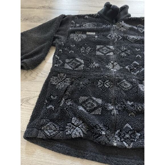 VINTAGE 80s Columbia Deep Fleece Jacket USA MADE Coat‎ Gray Womens Medium - Picture 4 of 10